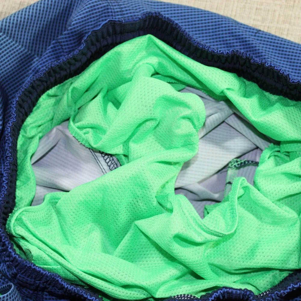 Nike Green and Blue Swim Trunks with Swoosh - LIKE NEW